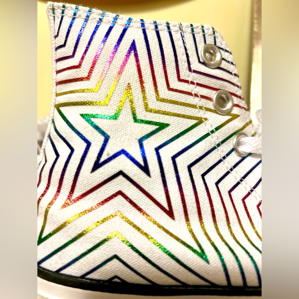 Converse Chuck Taylor All Star High Top Metallic Exploding Star Sneakers - Picture 6 of 6